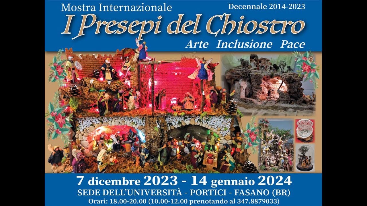 X Edizione - I Presepi del chiostro - UTL Portici di Fasano - Prof. Palmina Cannone 25.12.2023