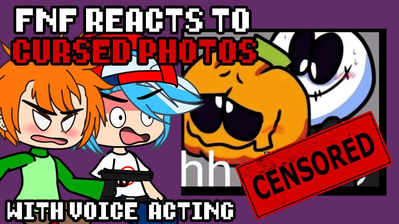 FNF reacts to CURSED PHOTOS WITH Voice Acting | FNF CURSED PHOTOS | xKochanx | FNF Gacha