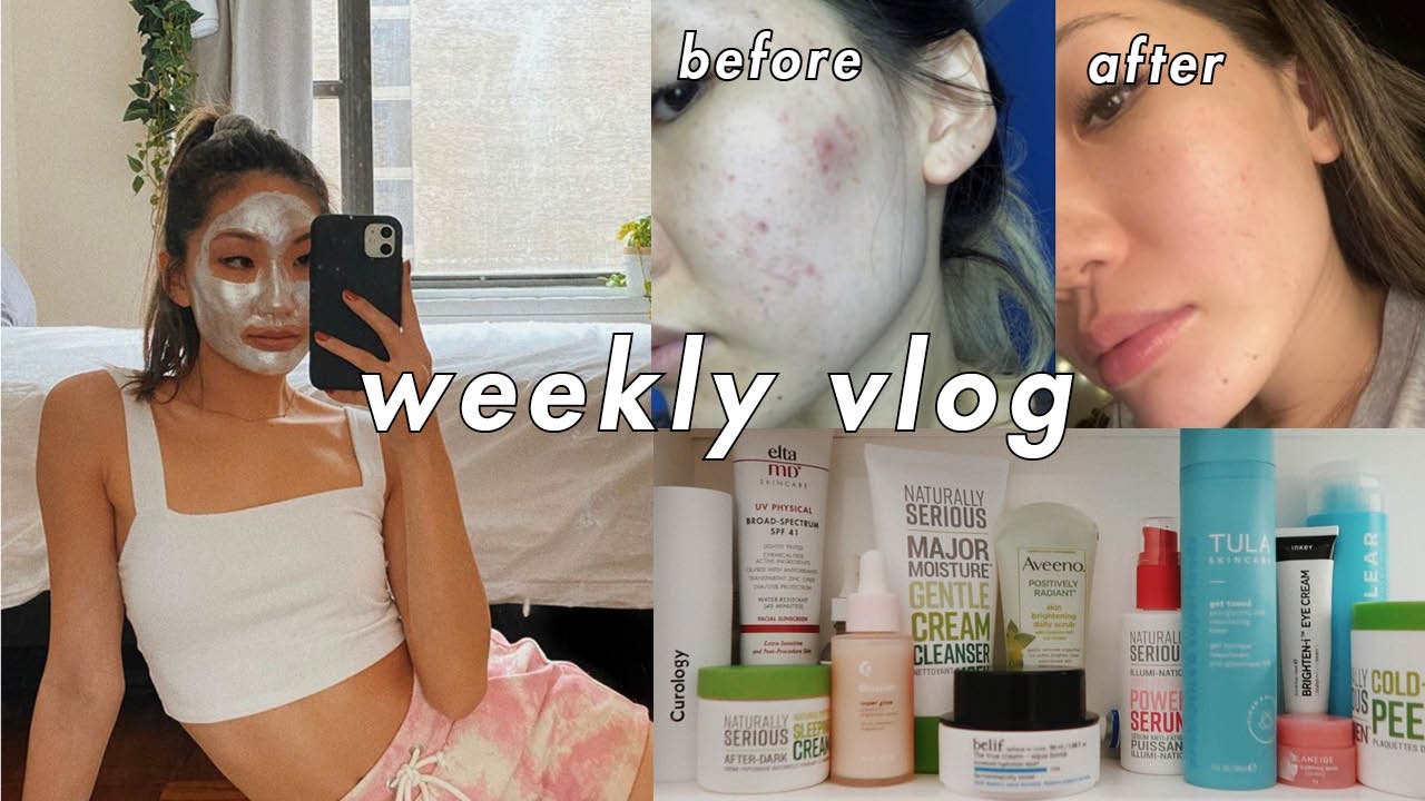 VLOG: DAILY LIFE & SKINCARE ROUTINE | my skin journey, booty workout, what I eat in a day