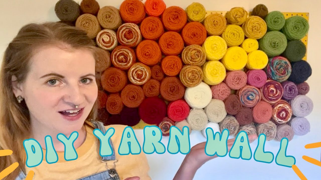 Easy DIY Pegboard Yarn Display