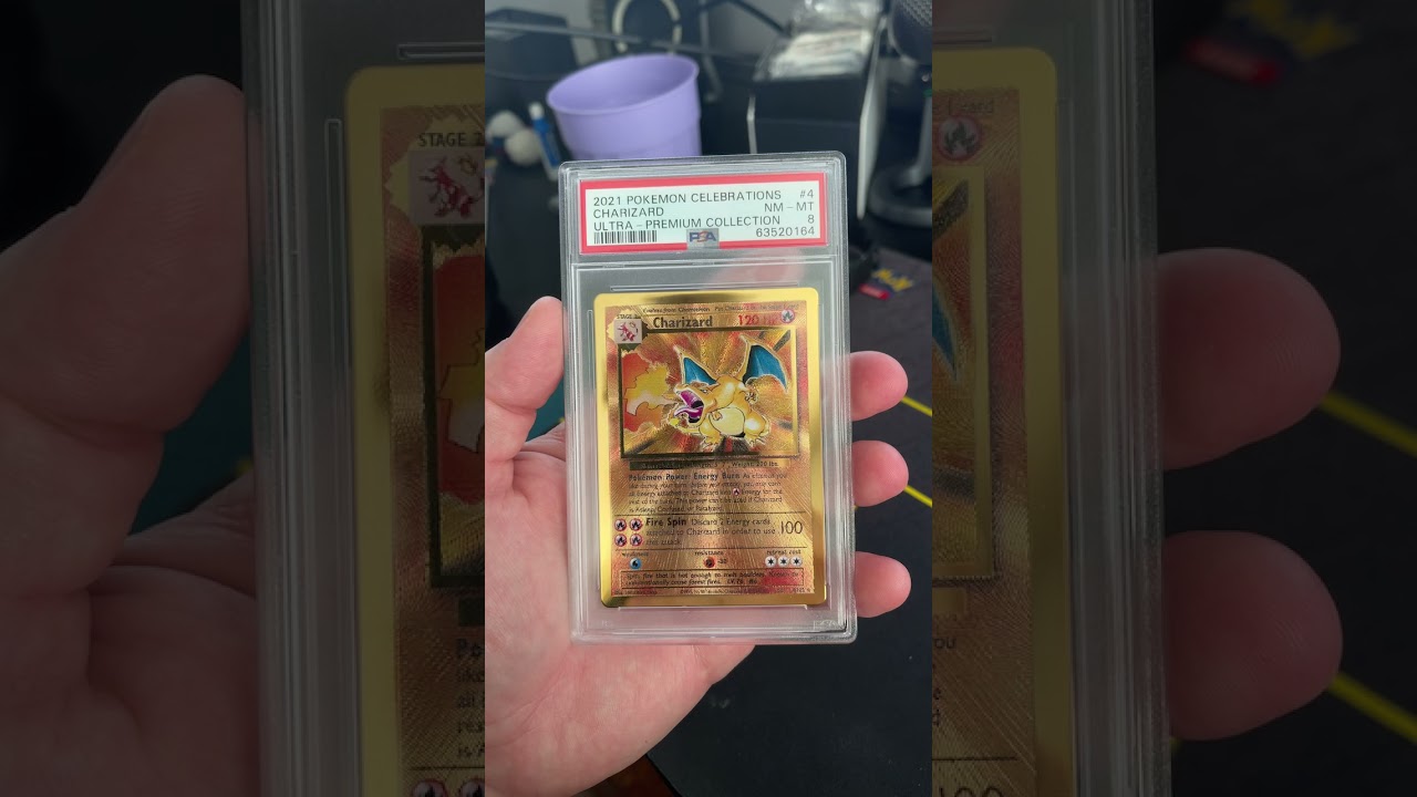 Is this why the #charizard #celebrations gold card is getting damaged #psa #pokemon