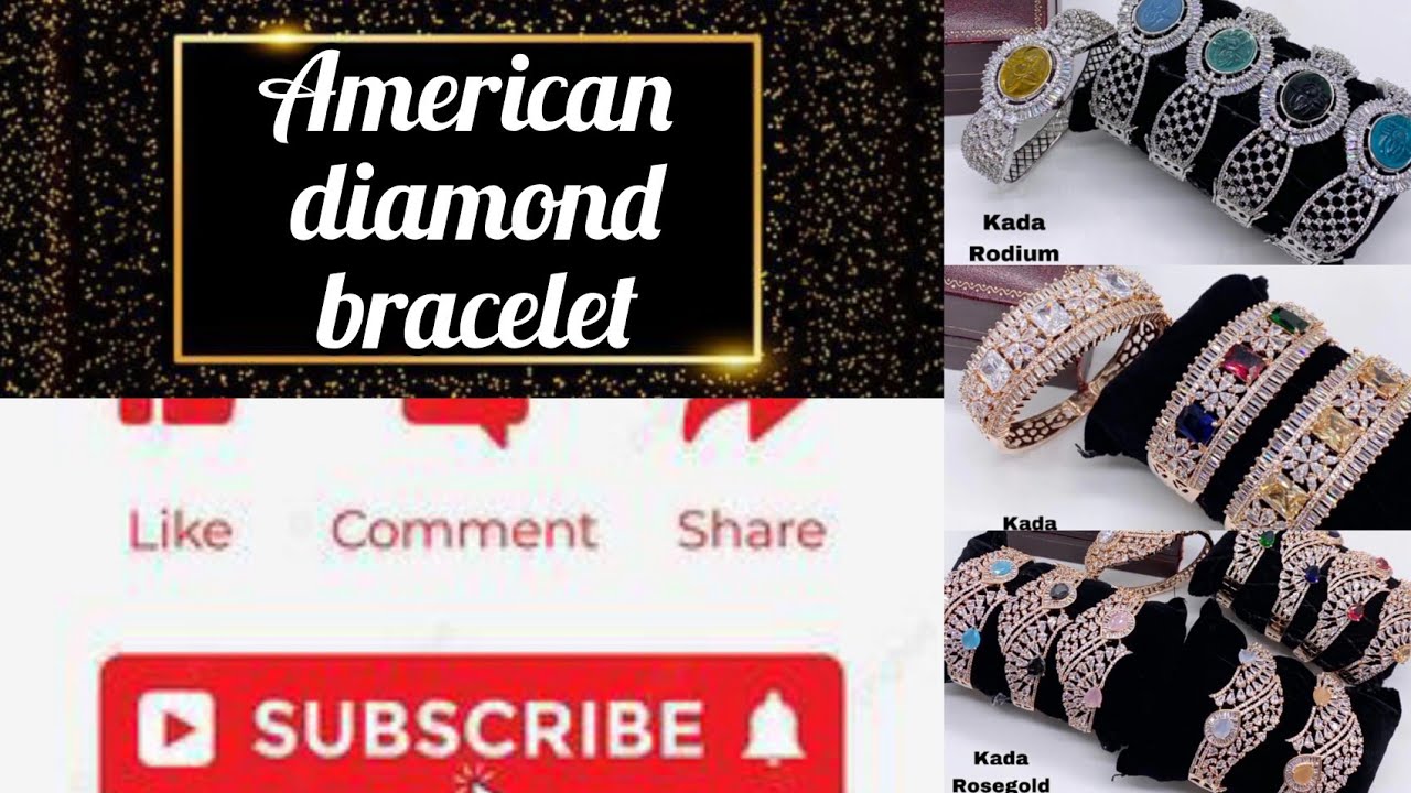 Latest American diamond bracelet collection.AD bracelets design.Bookyour order.