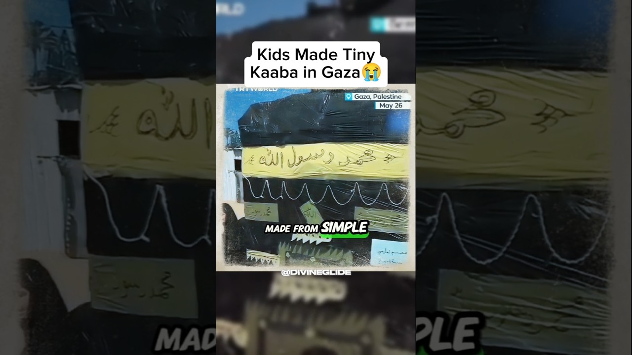 Gaza Kids Create Their Own Kaaba🥺