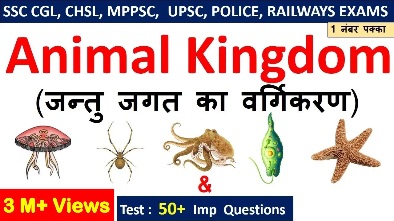 Biology Gk : Animal Kingdom (जन्तु जगत ) For SSC CGL , CHSL , MPPSC, UPPSC , RAILWAYS EXAMS