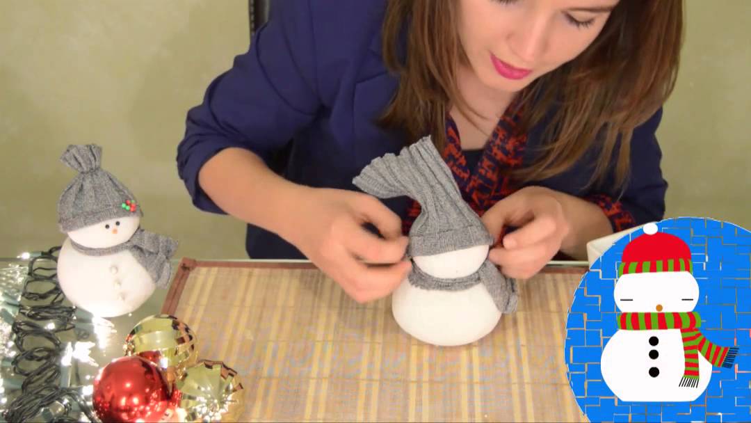 DIY Adorno navideño Muñeco de nieve