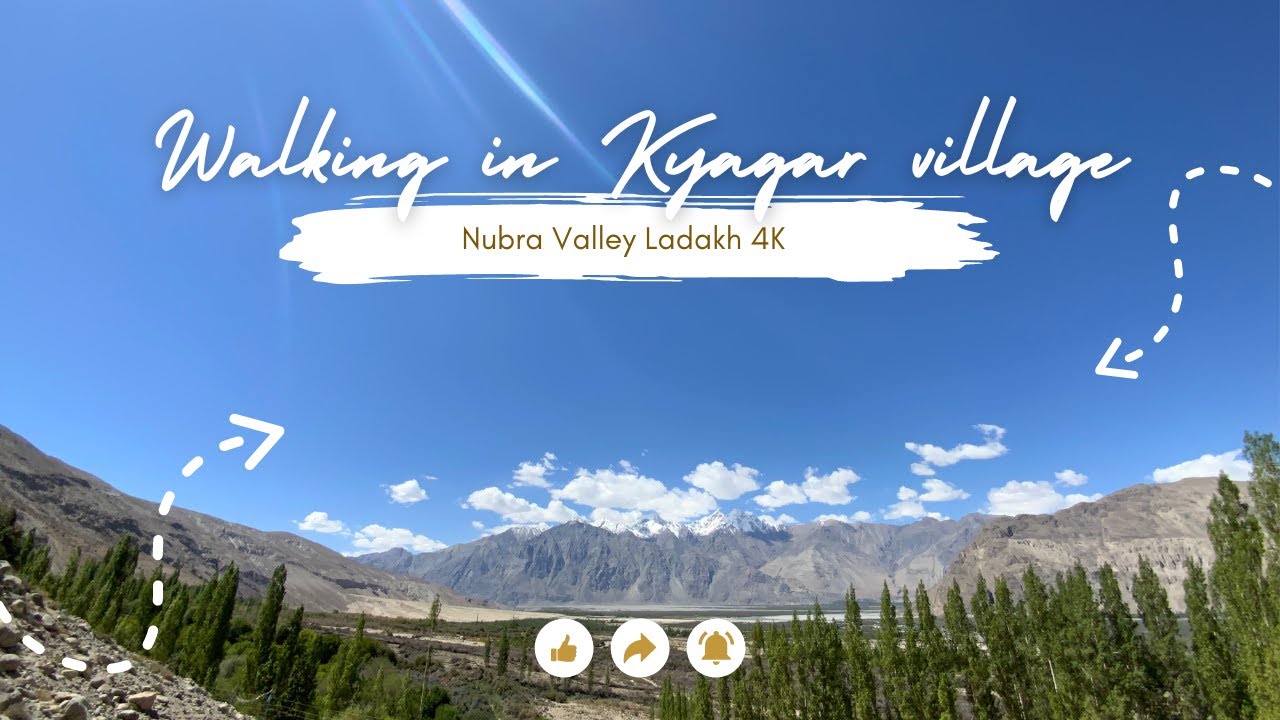 Walking in Kyagar (Tiggur) village Nubra Valley Ladakh 4K