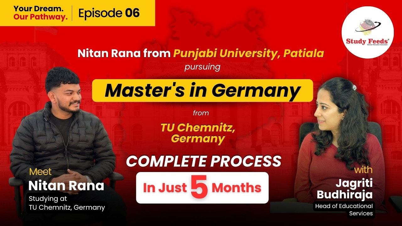 Zero Tuition Fee Masters in Germany! Nitan's Journey to TU Chemnitz | Ep 06