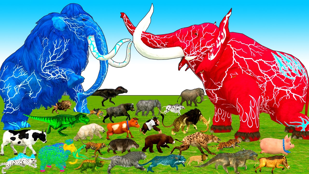 Incredible Animals  2026 Race vs Dinosaurs vs Prehistoric Mammals Speed Race Run: Who Will Win? ARBS