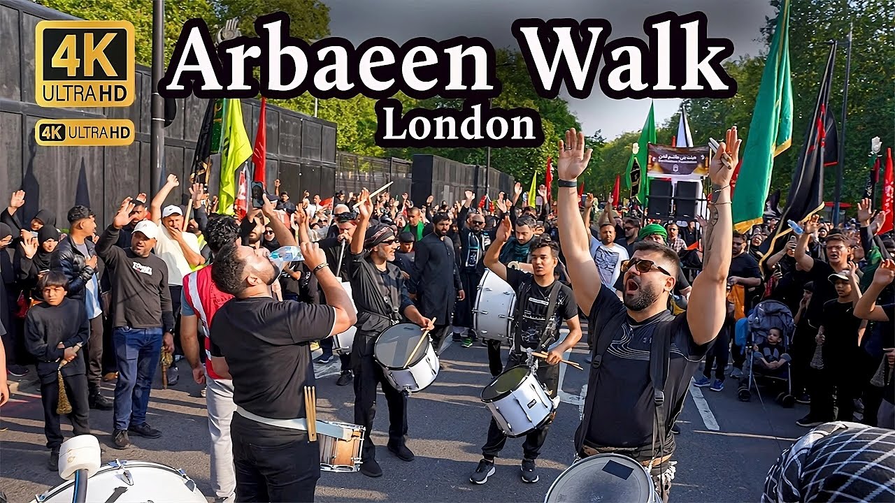 🌍 Largest Human Gathering! 🌍 Watch the 2024 Arbaeen Walk in London in 4K 🎥✨ Subscribe & Share! 📢❤️