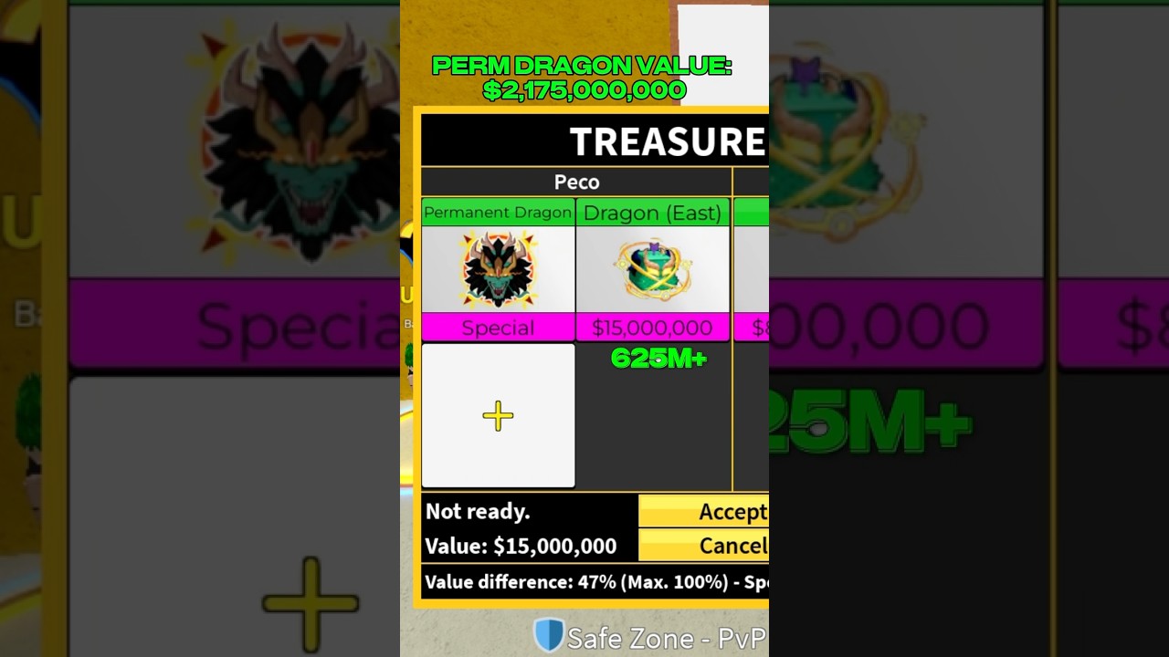 What players trade for Perm Dragon with values #bloxfruits #roblox #gaming