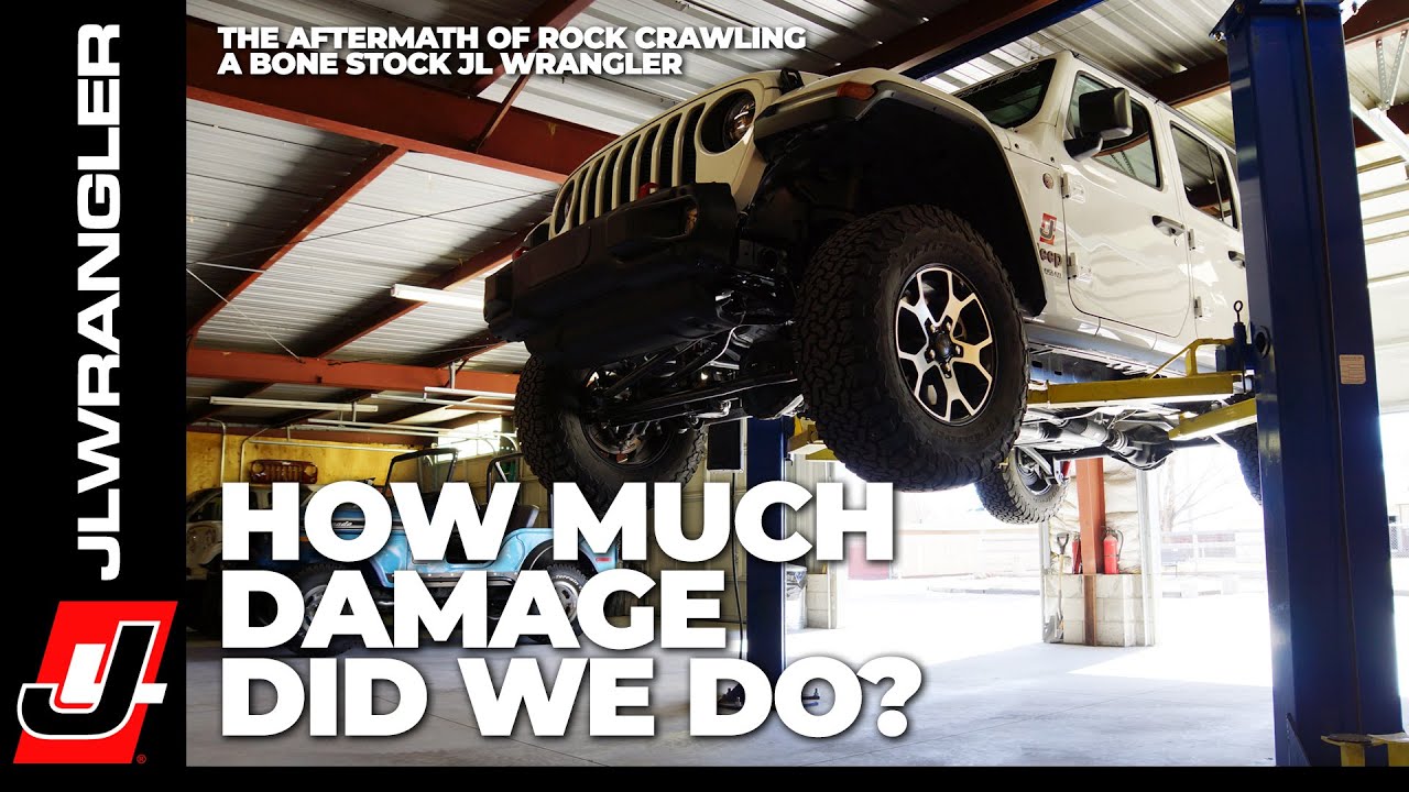 Jeep JL Wrangler Off Road Damage from Rock Crawling it Stock - How much did we do : JL JOURNAL