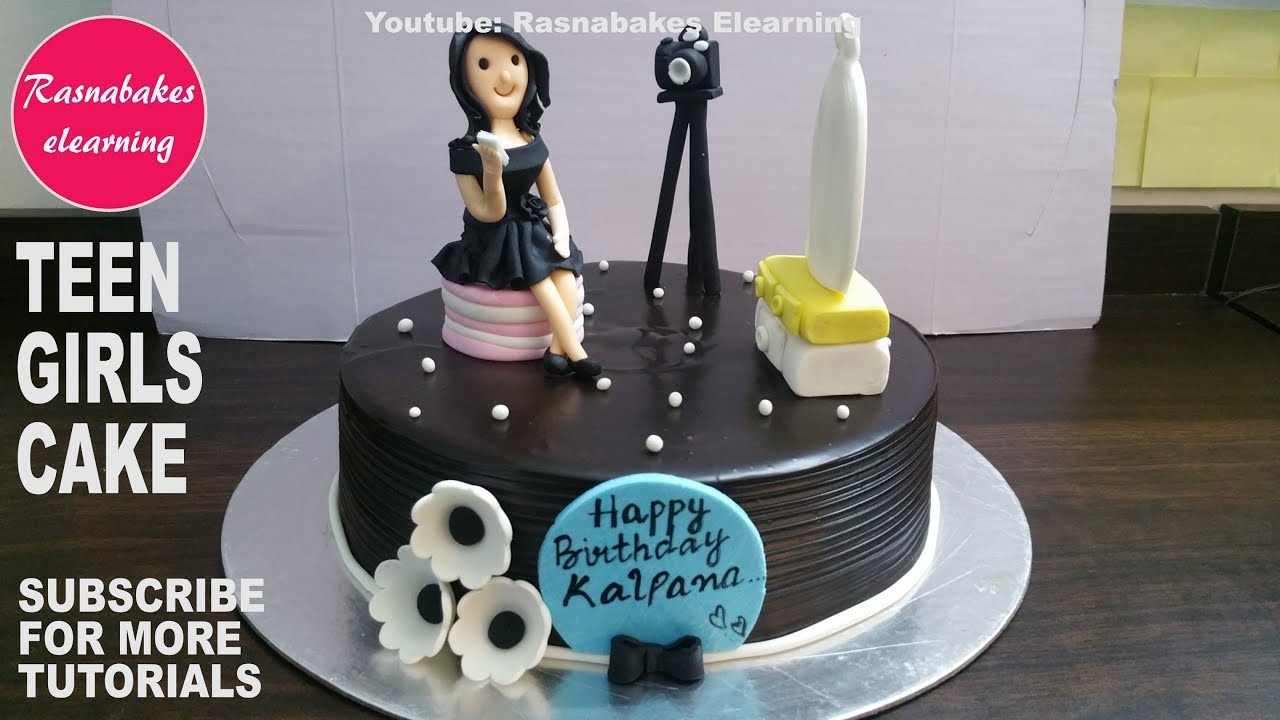 Birthday cake design for teenage girl:Happy birthday cake ideas women:3D fondant cake pics