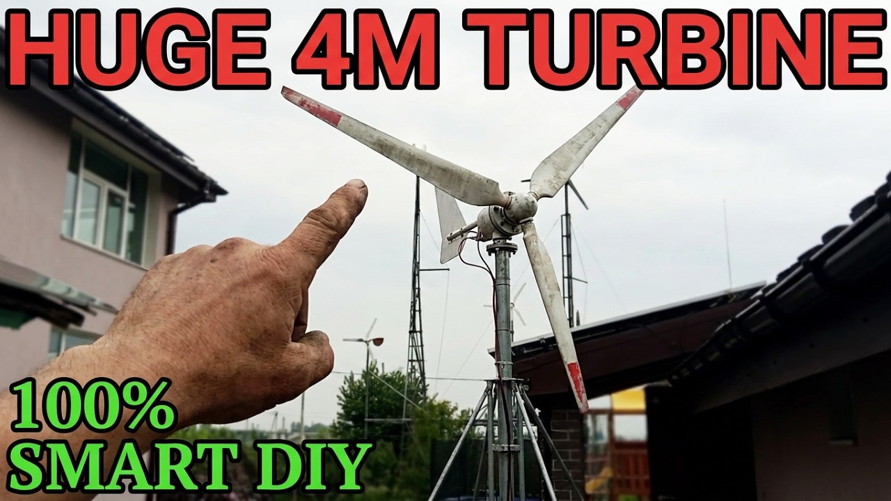 Deye-connected wind turbine - the biggest a single person can handle: 4 m dia, 95 kg, 3 kW - really?