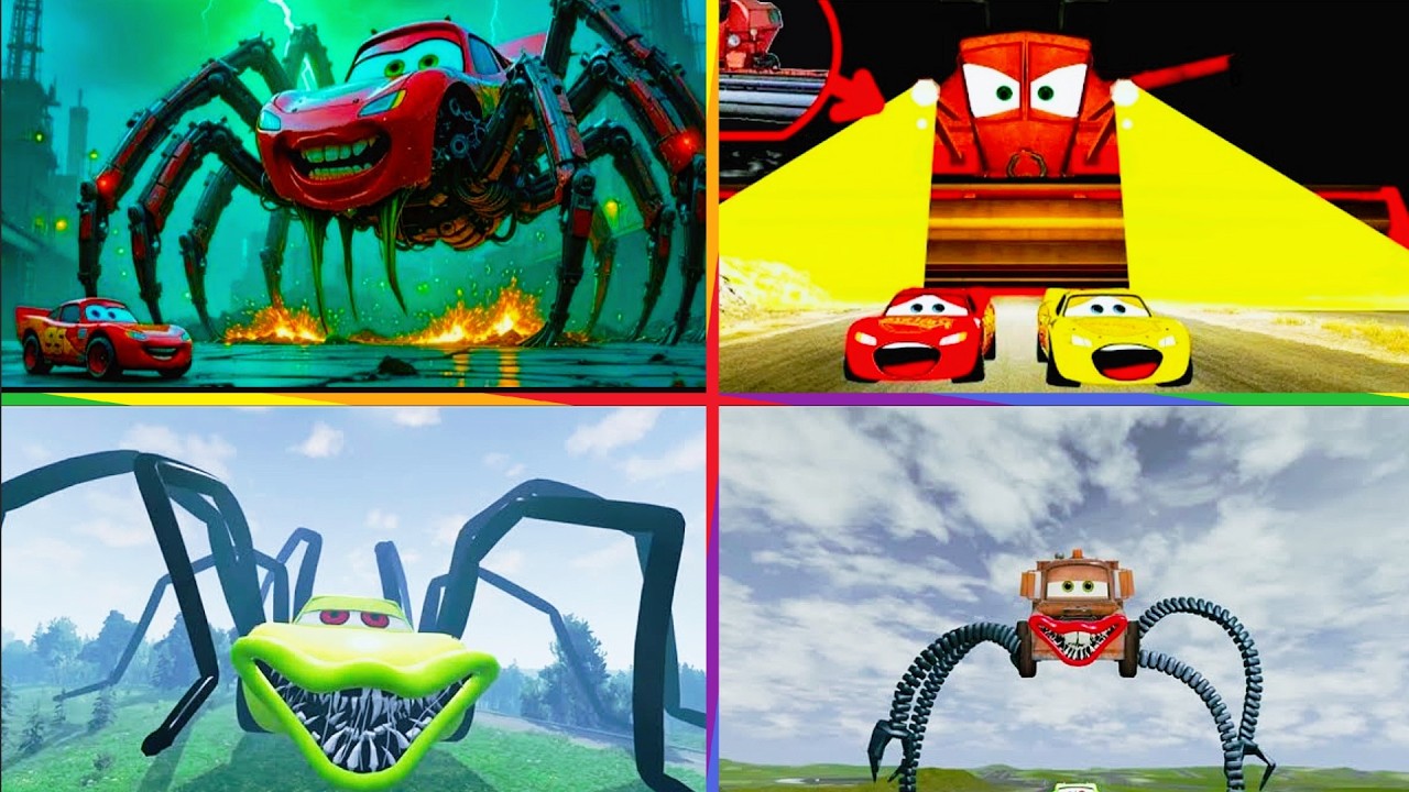 OMG !!! Mcqueen From Giant Mutant Cars Eater  - Coffin Dance