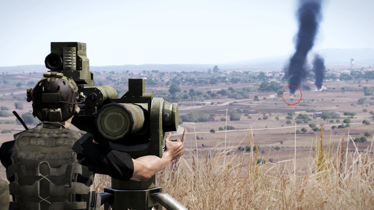US soldier destroying Tanks with BGM-71 TOW Missile System | ARMA 3: Milsim