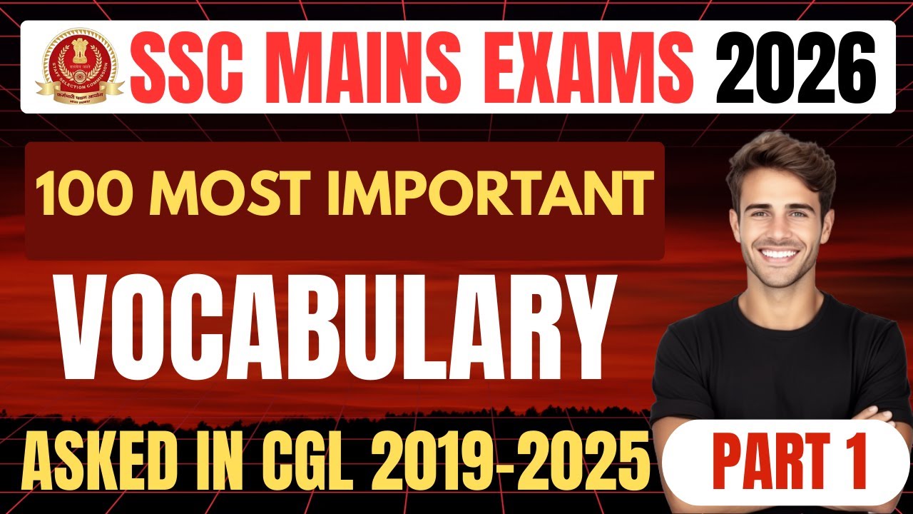 SSC CGL Mains Vocabulary from 2019 to 2025 | All Asked Words | Part 1