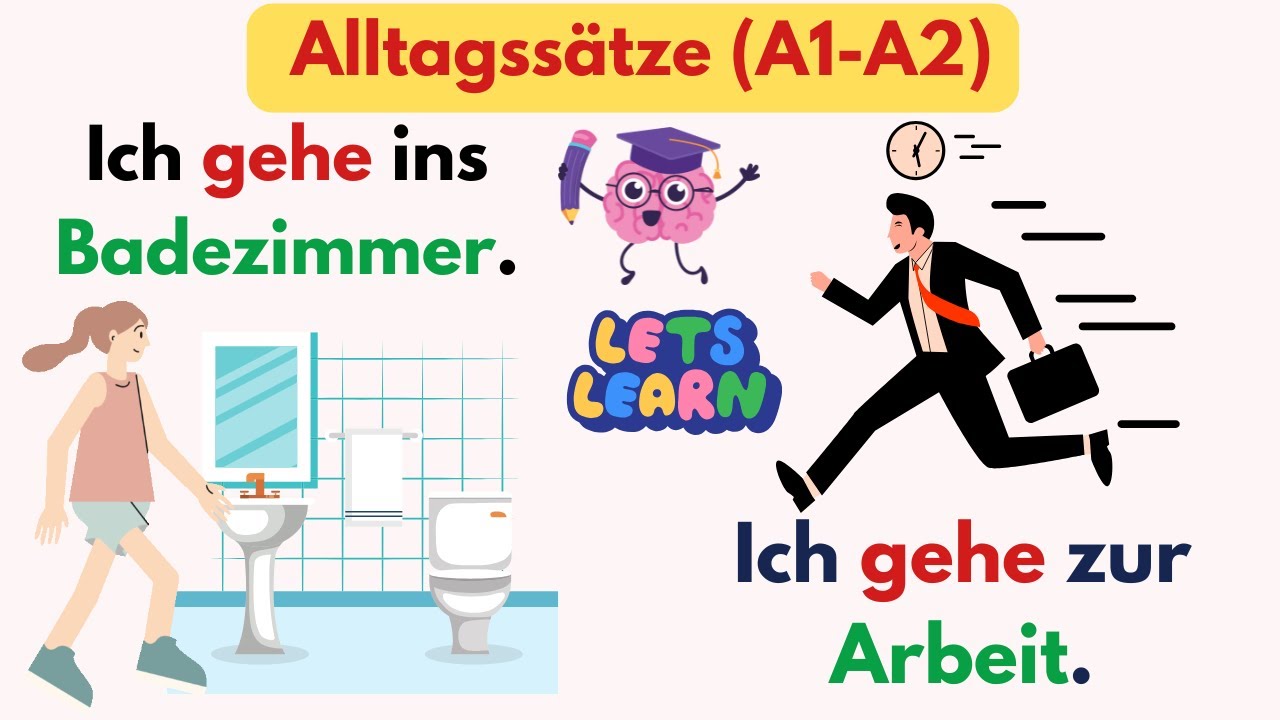 🗣️ Die wichtigsten deutschen S&auml;tze f&uuml;r Anf&auml;nger | Alltagsdeutsch A1-A2