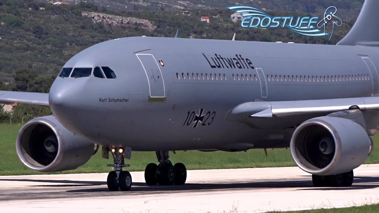 Luftwaffe Airbus A310 Close-up AWESOME! Takeoff - Split Airport LDSP/SPU
