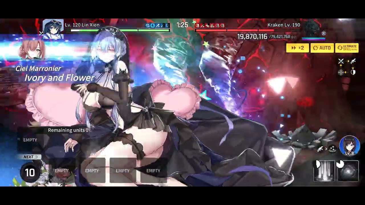 Counter Side. 190 Level Kraken full Auto with double regina and 6 def pens 