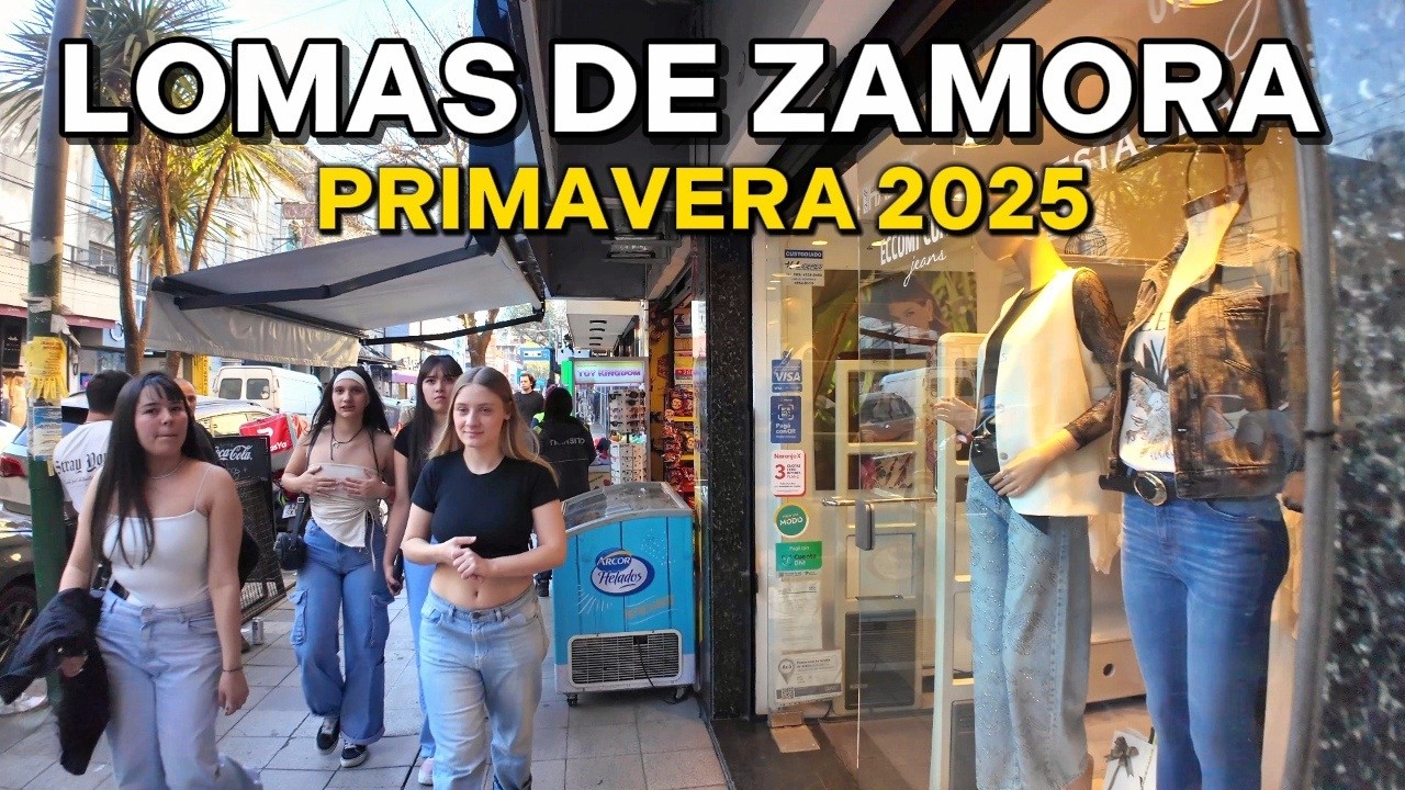 【4K】Atardecer Primaveral en LOMAS DE ZAMORA - Buenos Aires | Paseo Virtual