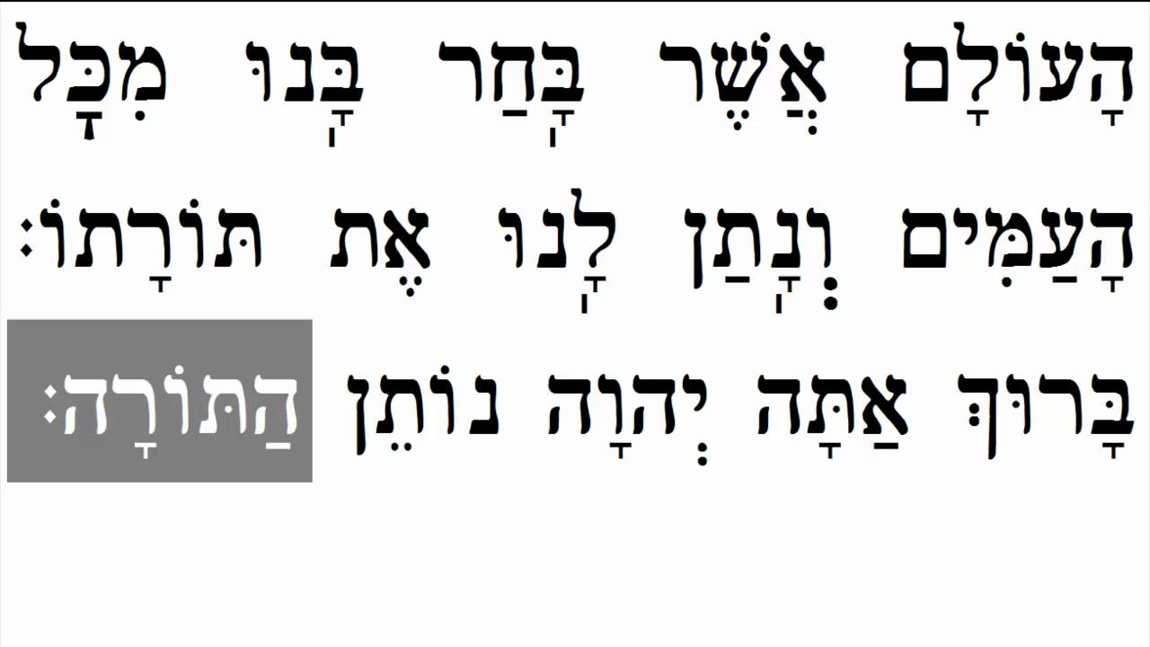 Torah Blessings  ברכות התורה