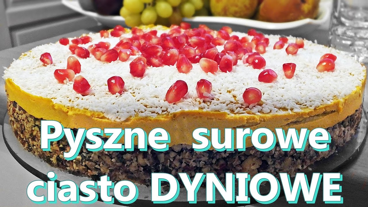 FIT&RAW | Pyszne surowe CIASTO z kremem DYNIOWYM| bez glutenu, laktozy, cukru