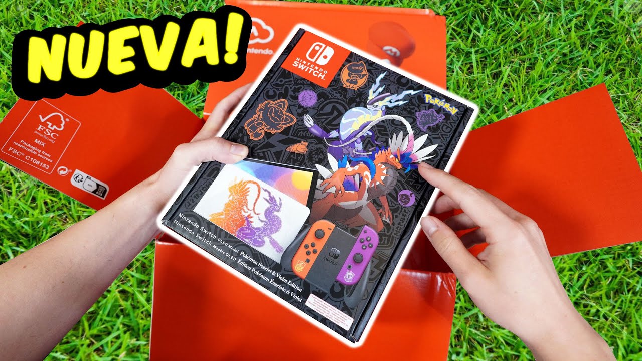 compré la Nintendo Switch OLED edición POKÉMON Escarlata y Púrpura 😎 UNBOXING