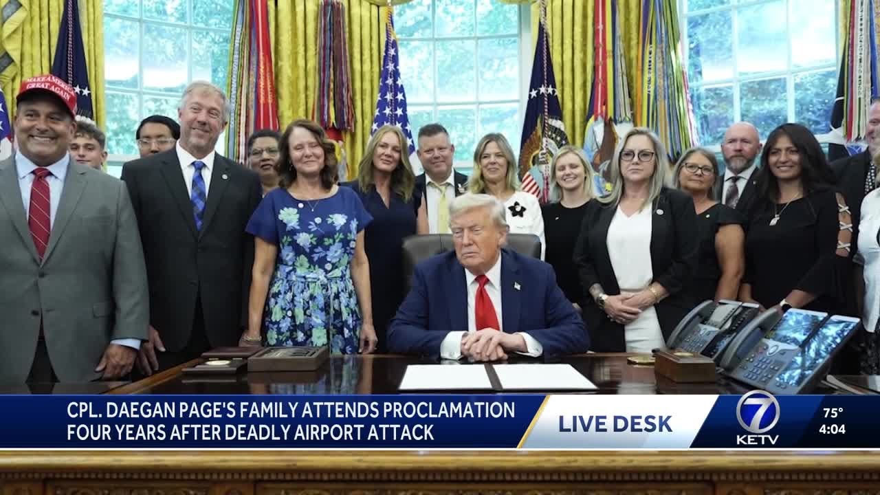 President Trump honors 13 fallen service members, including Omaha native Cpl. Daegan Page