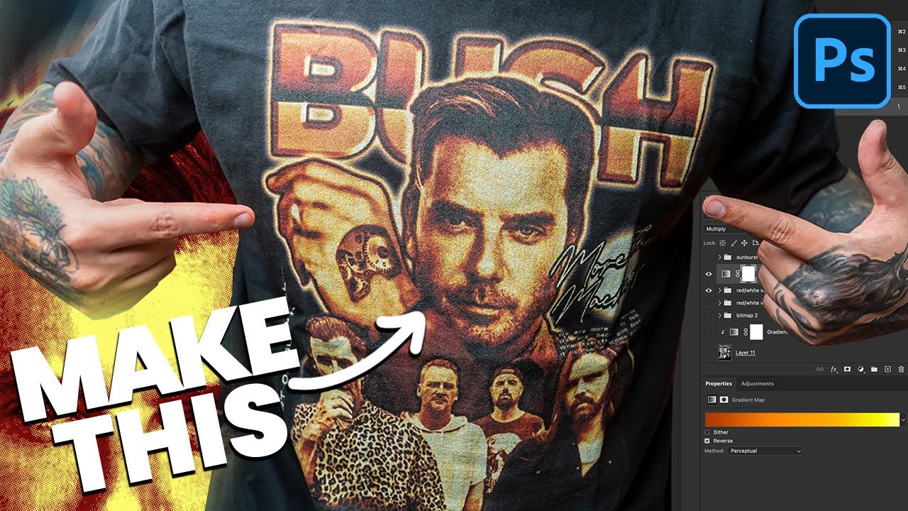 How To Design Rock Band T-Shirts (Photoshop Tutorial 2023)