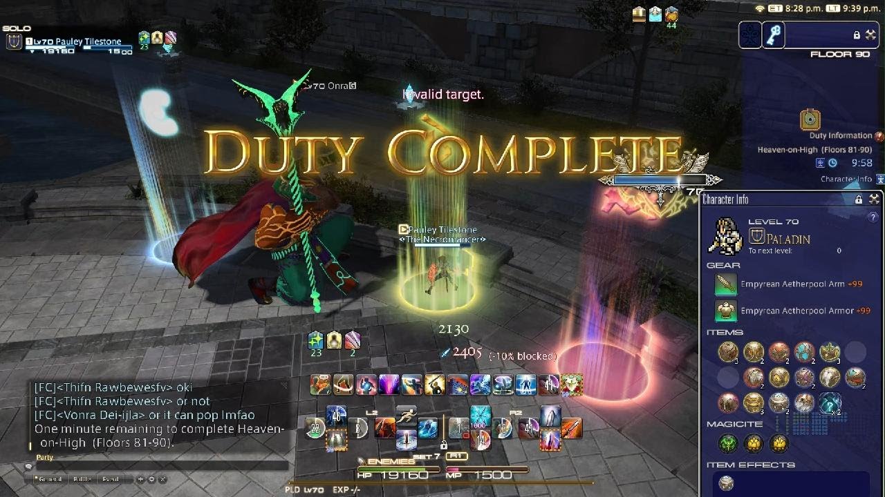 Heaven-on-High Floors 81-90 First Time Clear as Paladin Final Fantasy XIV Dawntrail