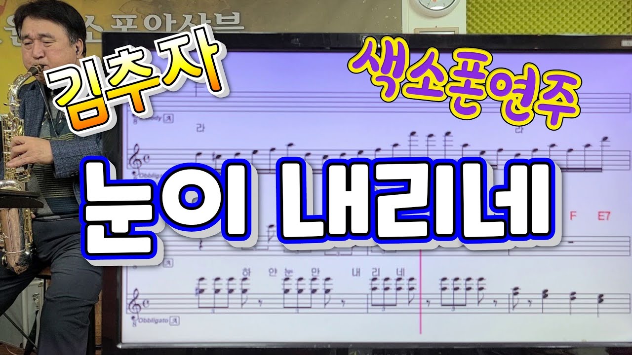 눈이 내리네(김추자)#송형섭#색소폰연주# 눈 오는 날 올려봅니다.