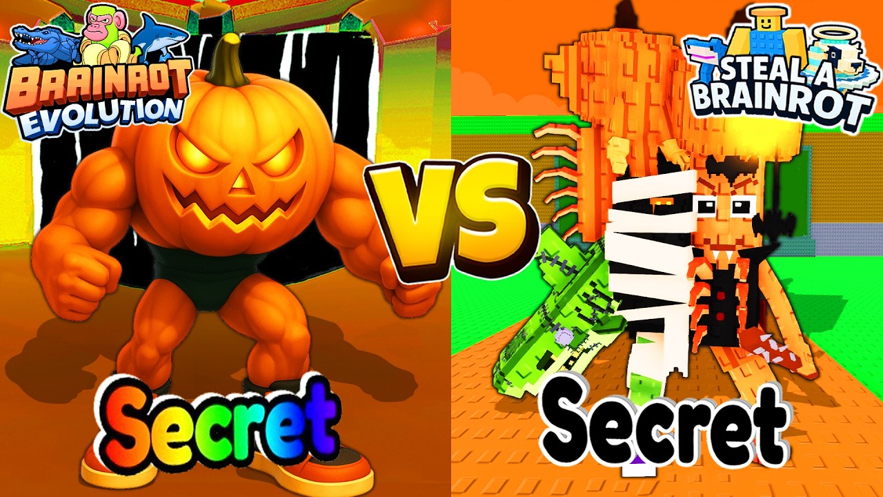 Brainrot Evolution VS Steal a Brainrot Halloween Update!