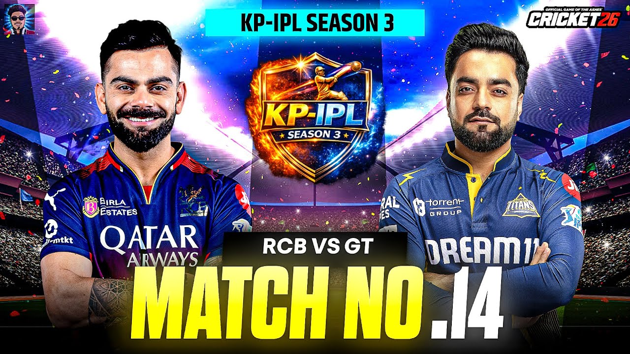 KP-IPL Season 3 LIVE 🔴 | RCB vs GT | Match No. 14 Cricket 26 Gameplay #shortsfeed #shortslive