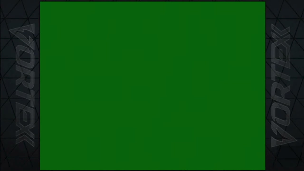 Vortexx Stylized Pillarboxing 4:3 Bars Green Screen