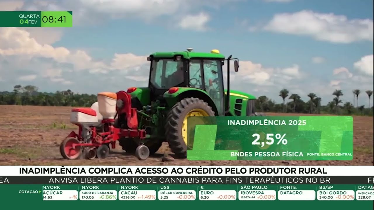 Inadimplência complica acesso ao crédito pelo produtor rural