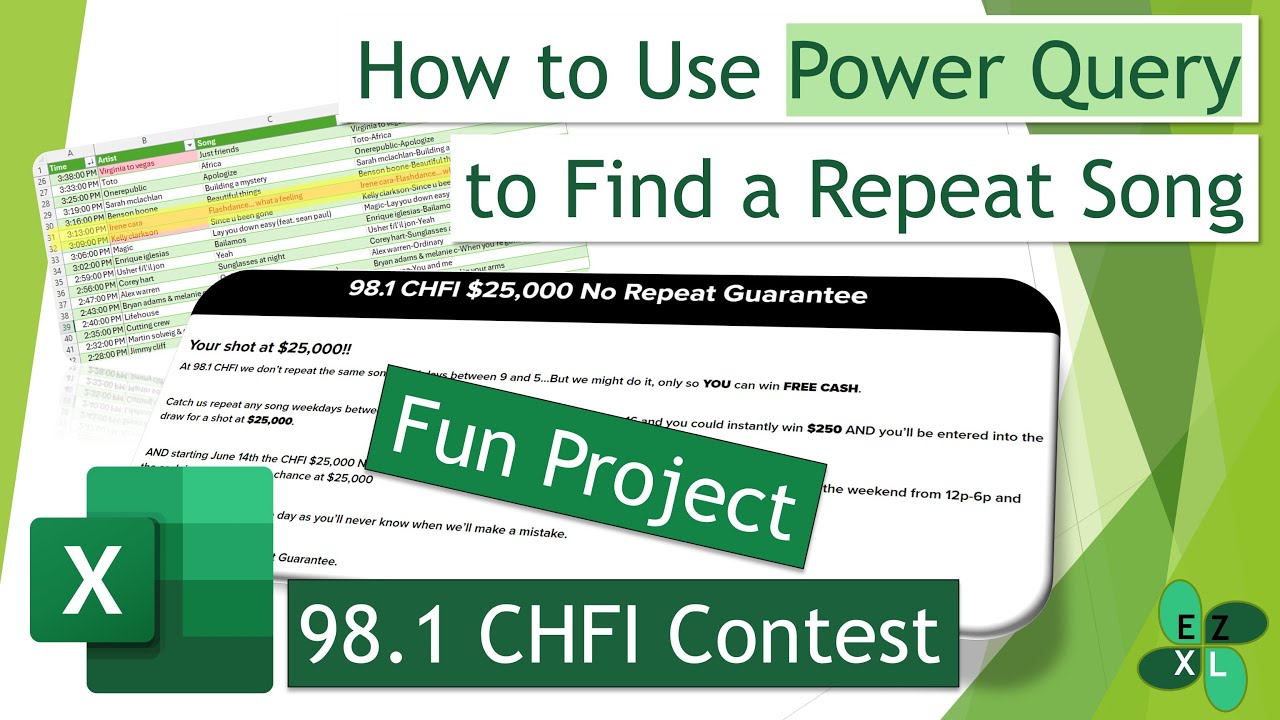 Excel Power Query Project: Track CHFI&rsquo;s Repeating Song (With Data From The Web)