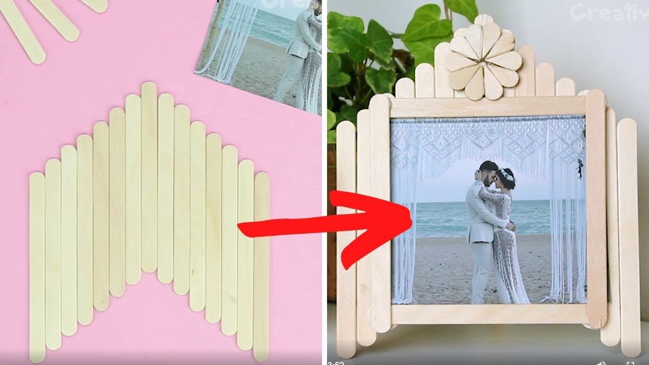 4 creazioni con gli stecchi legno 🪵