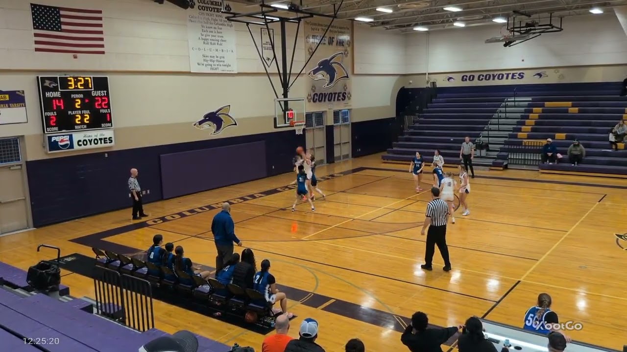 KiBe girls basketball vs Connell play in second quarter 2-7-26