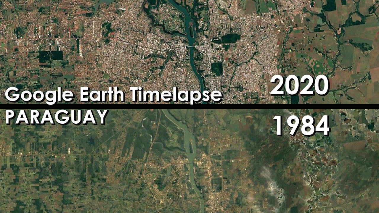 Ciudades más Pobladas de Paraguay (Google Earth Timelapse)