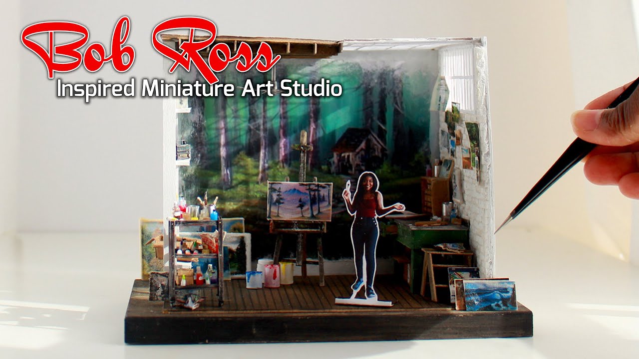 DIY ⭐️ Bob Ross Inspired Miniature Art Studio