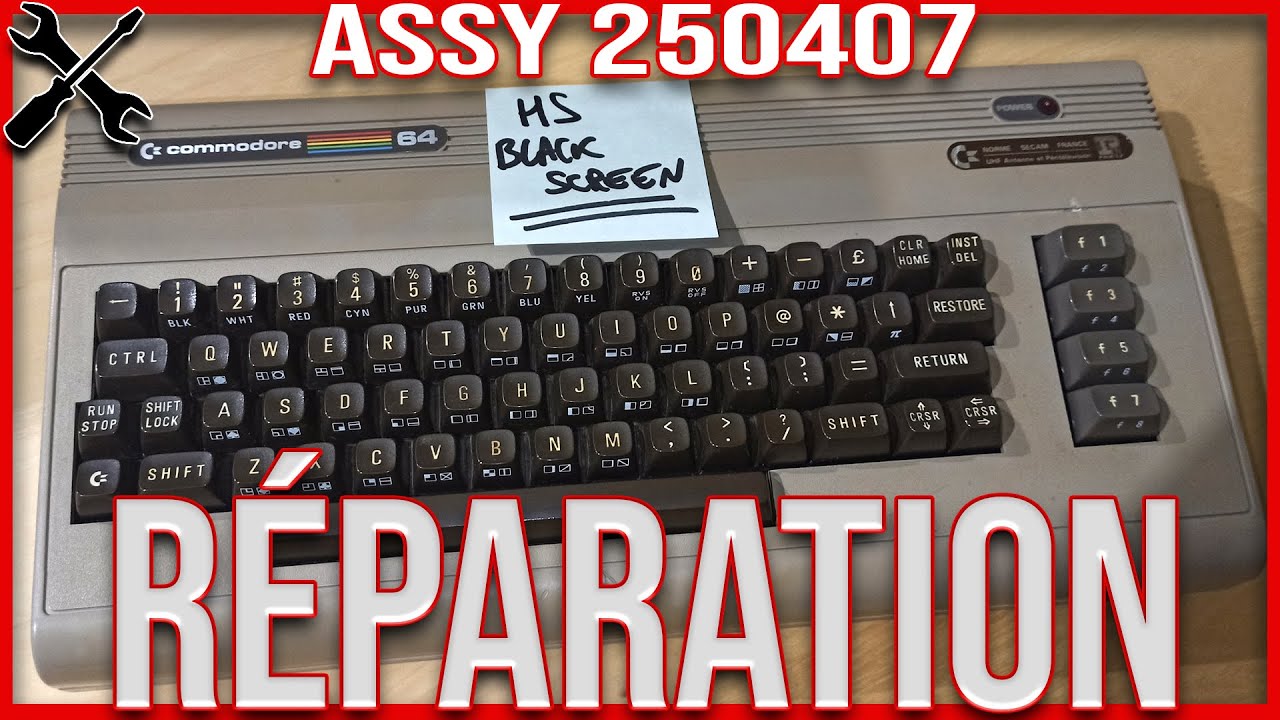 Réparation d'un COMMODORE 64 PROCEP  HS (BLACK SCREEN)