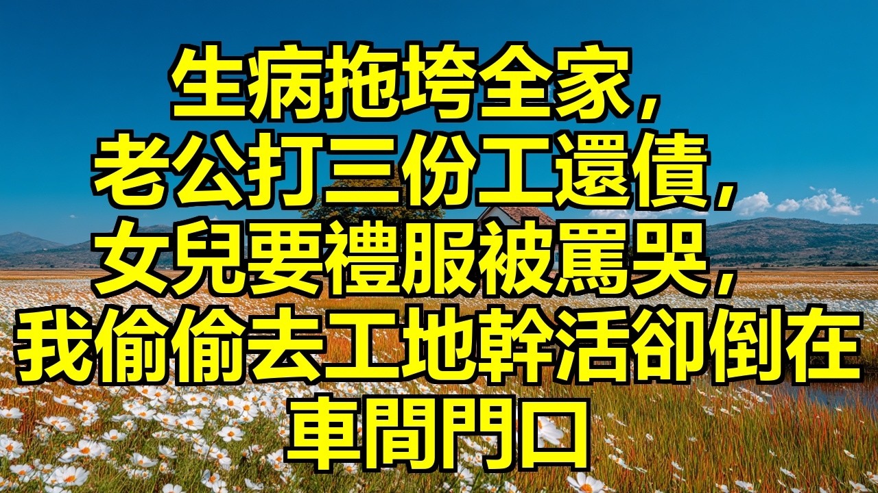生病拖垮全家，老公打三份工還債21萬，女兒想要500塊禮服被罵哭，我偷偷去工地幹活，凌晨三點倒在焊接車間門口 #重病拖累 #隱忍賺錢 #母愛絕境