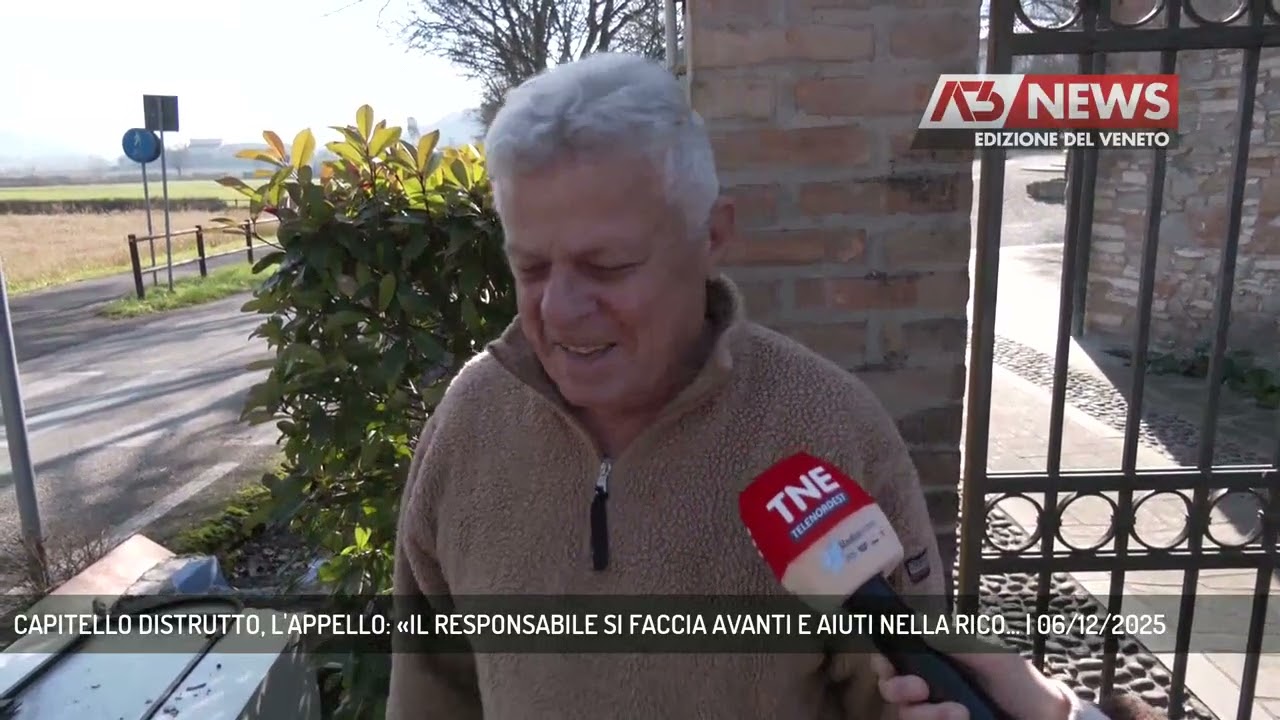 CAPITELLO DISTRUTTO, L'APPELLO: «IL RESPONSABILE SI FACCIA AVANTI E AIUTI NELLA RICO... | 06/12/2025