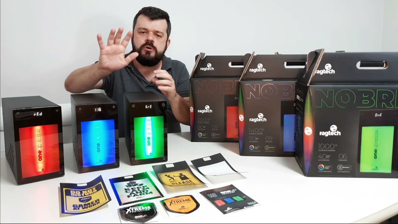 Toda a família de nobreaks GAMER linha OneUP Nitro da Ragtech !