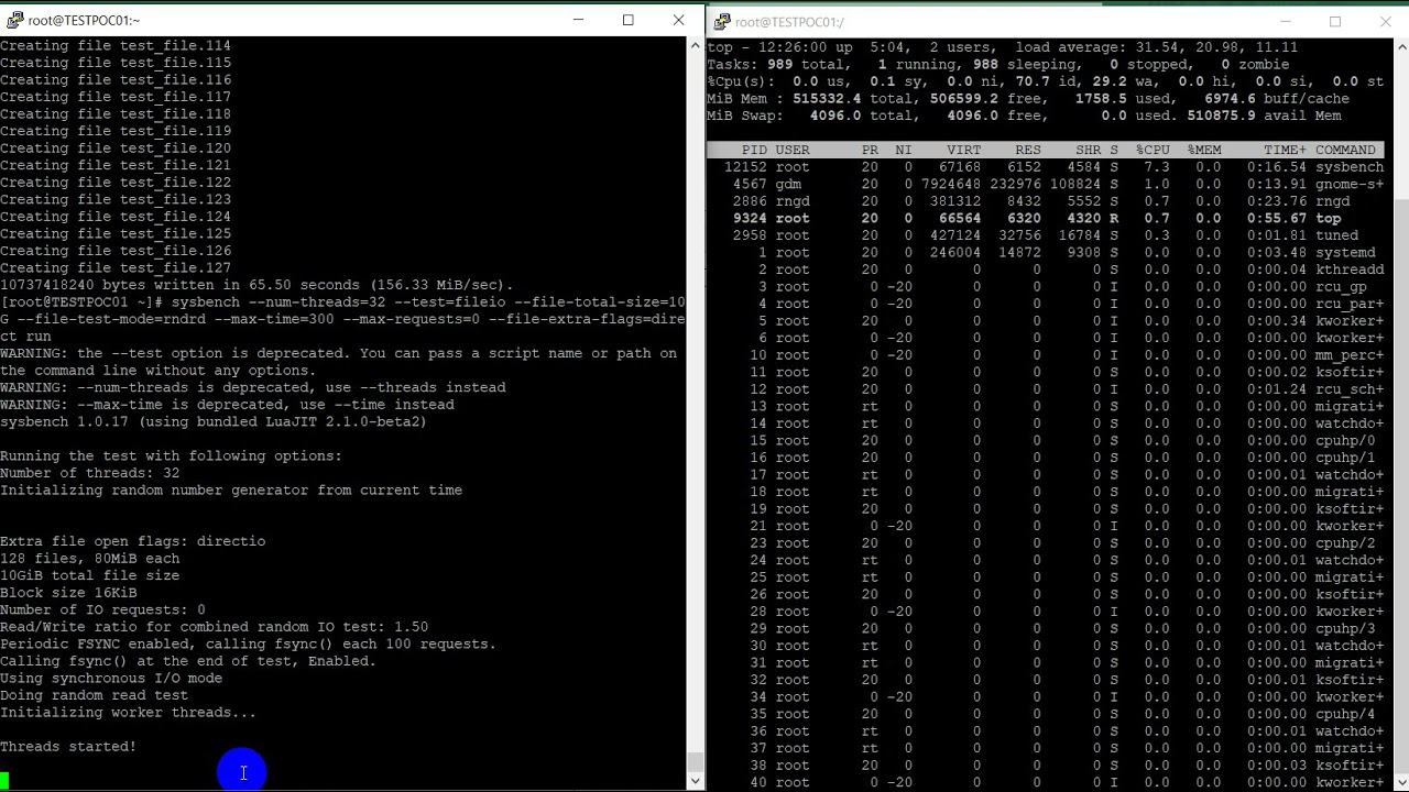 Test IO Performance by Sysbench #03