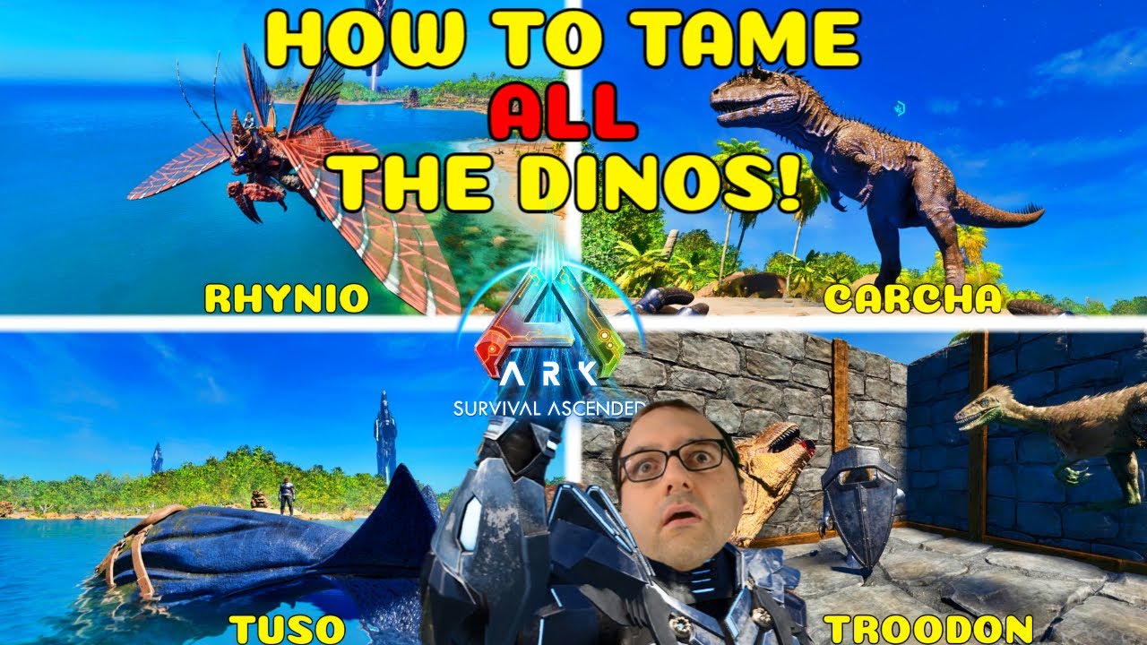 How to tame ALL the dinos and TIPS on The Island - Ark Survival Ascended