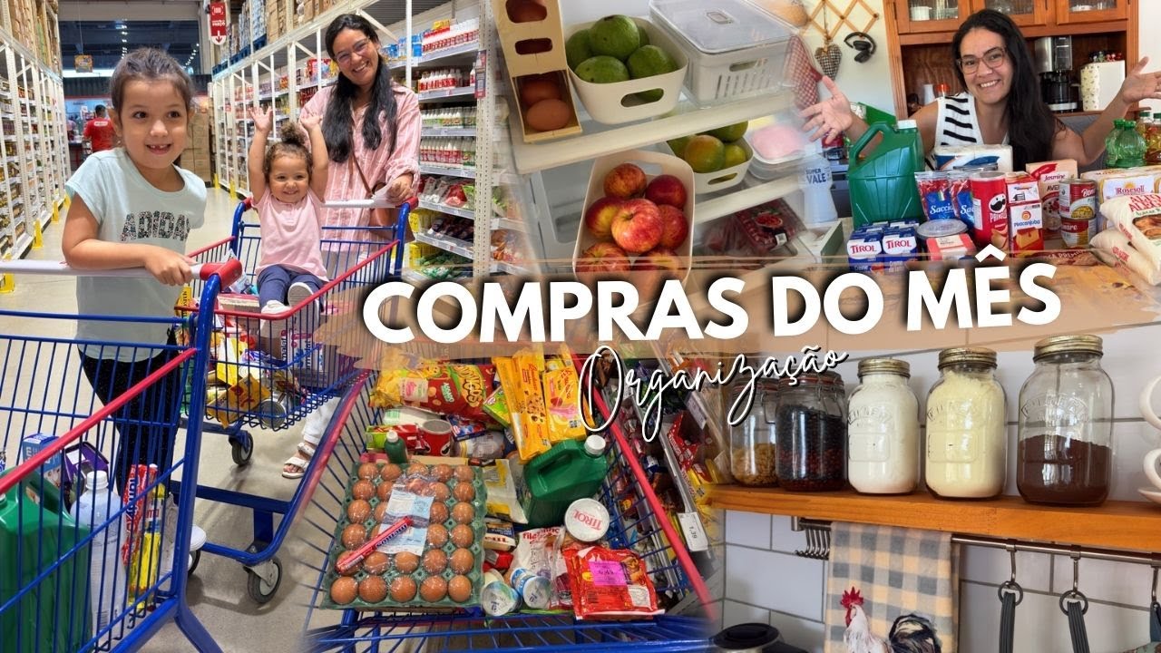 MERCADO DO MÊS PARA FAMÍLIA DE 4 PESSOAS - compras do mês