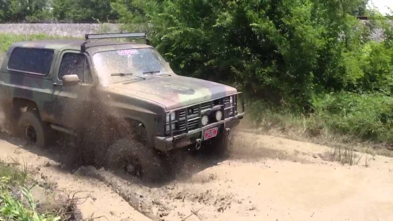 Military blazer makes it thru mudhole