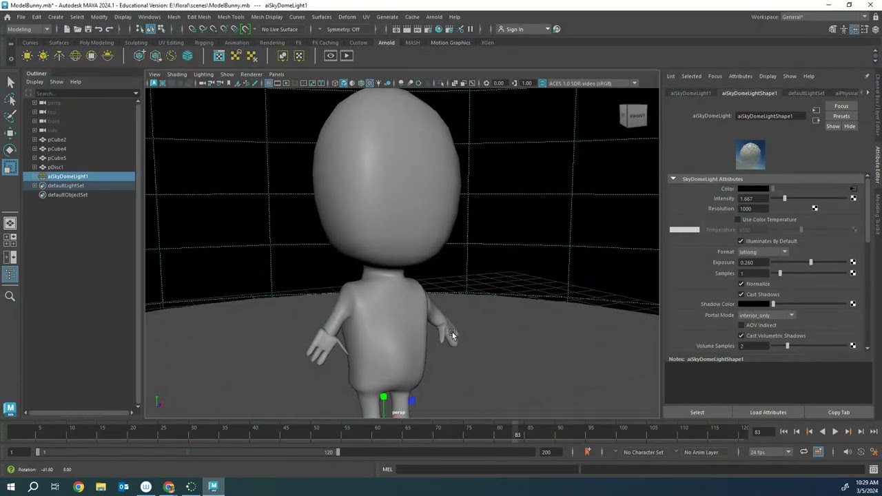 How to render a Image in Arnold (MAYA 2024)