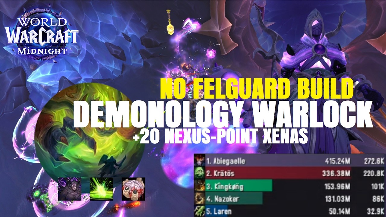 +20 NPX | Midnight Demo Lock | No Felguard Build !! Almost one-phasing the 2nd boss with @lareneu